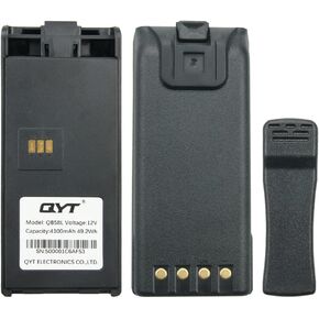 Original QYT CB-58 27MHz Marine AM/FM CB Handheld Radio Battery QB-58L 4100mAh High Capacity Battery with Belt Clip
