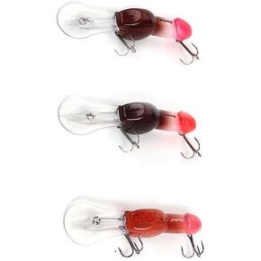 Pack of 3 Topwater Floating Personality Fishing Lure 3.3in/1oz Crankbait Dick Lure Tackle Bass Fishing Out of The Ordinary