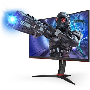 AOC C32G2 31.5" Curved Frameless Gaming Monitor FHD, 1500R Curved VA, 1ms, 165Hz, FreeSync, Height Adjustable, 3-Year Warranty
