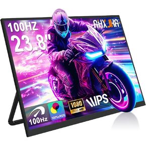 23.8 Inch Portable Monitor,100HZ Gaming Monitor,FHD IPS/HDR Computer Screen Extender with Built-in Speakers -Compatible with Laptop PC Phone PS4/PS5 Switch