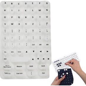 Heart Shaped Keyboard Stickers for Long Nails, English Letters Desktop Typing Bubbles, 70 Pieces (Black)