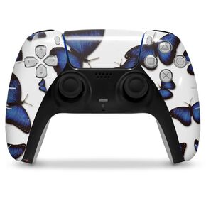 WraptorSkinz Skin Wrap compatible with Sony PS5 DualSense Controller Butterflies Blue (CONTROLLER NOT INCLUDED)