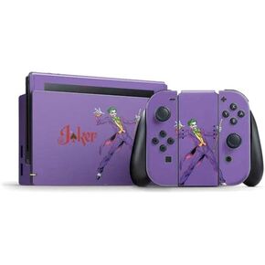 Skinit Decal Gaming Skin Compatible with Nintendo Switch Bundle - Officially Licensed DC Comics The Joker Hahaha Walking Design