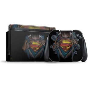 Skinit Decal Gaming Skin Compatible with Nintendo Switch Bundle - Officially Licensed DC Comics Superman Flying Pose Design