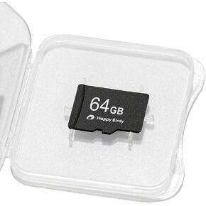 Happy Birdy 64GB MicroSD Card - TF Memory Card for Happy Birdy Smart Feeder | U3 A1 | تسجيل الفيديو 4K | مقاوم للماء ، مقاوم للحرارة ومقاوم للصدمات