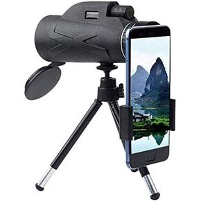 80X100 Monocular Telescope High Definition Monocular for Adults and Kids with Smartphone Holder Tripod Monocular with High Power Prism and Dual Focus Scope for Bird Watching Camping
