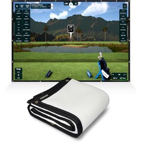 Elite Impact Screen - Premium Projector Screen for Golf Simulator for Home, Single-Layer Construction, Durable Golf Impact Screen, Reinforced Stitching, 5 x 3 metres