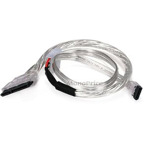 Monoprice 18-Inch SATA Data and Power Combo Cable, Silver (105182)