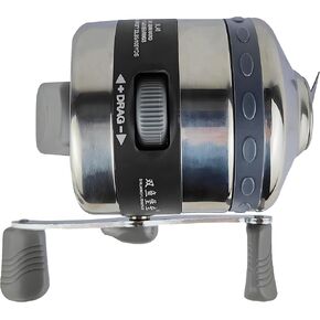 Spincast Bowfishing Reel Slingshot Bow Fishing, Stainless Steel, Left/Right Reversible Handle, 3.6:1 Gear Ratio, Strong Line 5# 45 Yards 0.35mm/50lb