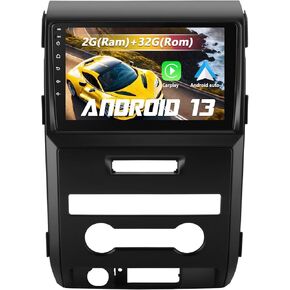 [2GB+32GB] Car Stereo for Ford F150 F-150 20092010 2011 2012 with Wireless CarPlay Android Auto, 9" Touch Screen F150 Android Radio Bluetooth AM/FM/RDS Wi-Fi