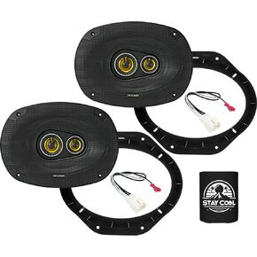 KICKER Speakers 6X9 inch for Ford F-150 2015-2024 Upgrade Kit - Pair of CS Series with Adapters and Harness, Car Audio Front Door Speaker CSC693, 46CSC6934