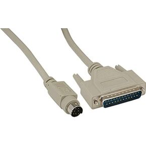 6ft mini-din8 ذكر إلى DB25 MALE MAC إلى ImageWriter I Cable Cable