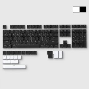 Horizon Low Profile 118 Keycap Set Compatible with Mechanical Keyboards Double-Shot Uniform Profile Skyline Design Various Brands(Skyline R2 Black)