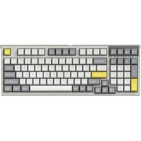 FL980 Mechanical Keyboard 98-Key RGB Backlight Hot-swappable Three-Mode Compatible with and Office Use(Tri-Mode Black)