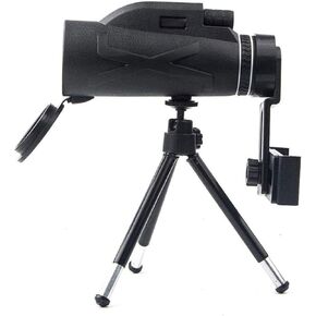 80X100 Monocular Telescope High Power Monocular with Smartphone Holder Tripod Waterproof Zoom Telescope BAK4 Prism Dual Focus for Bird Watching Hunting Wildlife Scenery