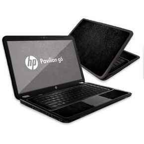 Mayyskins الجلد متوافق مع HP Pavilion G6 كمبيوتر محمول مع 15.6 بوصة لفائف الشاشة الجلود الجلود السوداء