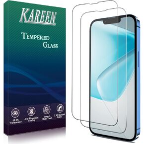 KAREEN 2 Pack Designed for iPhone 13, iPhone 13 Pro Screen Protector Tempered Glass Flim, Anti-Scratch, Bubble Free, Case Friendly