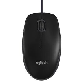 Logitech B100 Optical USB Mouse - Scroll Wheel - 3 Button - Symmetrical, Plug and Play Mouse Works with Chromebook, Windows, macOS and Linux 910-001439 (Renewed)