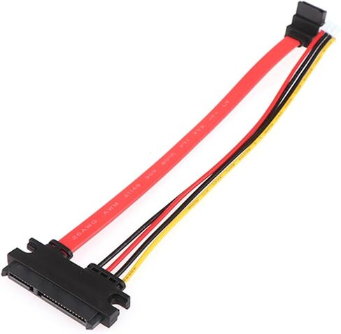 2-in-1 7pin بيانات SATA + 2.0 مم 4PIN COMBO 7 + 15 PIN 22P SATA CD/DVD HD DISK Cable 20/40 سم (20 سم) in Kuwait