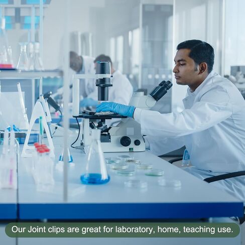 YOKIVE 3 Pcs Joint Clip, Smooth and Tough Surface | Gripping Tightly, Great for Office, Daily Use, Scientific Labs (Silver,1.02 x 0.51-Inch) in Kuwait