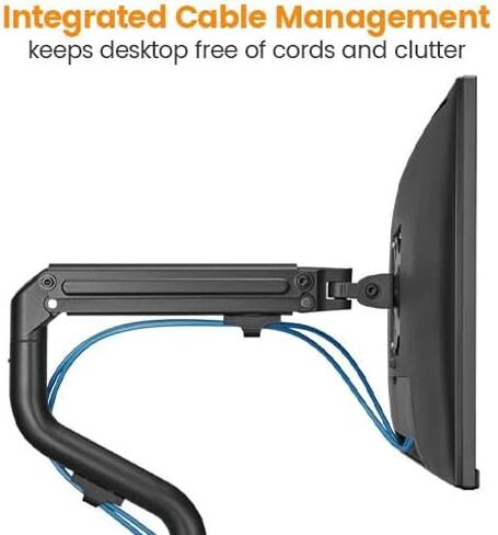 Single ARM Monitor Desk Mount Bracket Full Motion for 17-32" Screens (Dual Arm) in Kuwait