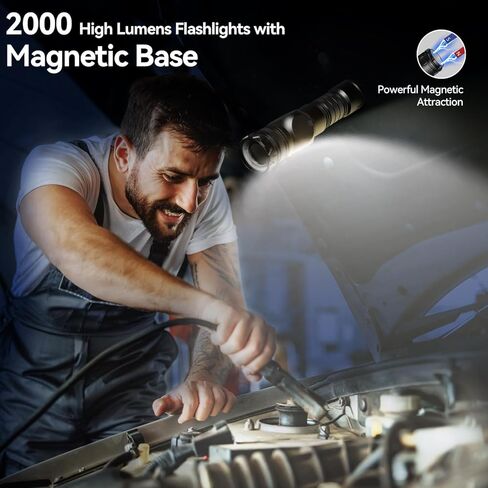 مصباح يدوي قابل لإعادة الشحن مرتفعات مصباح يدوي مصباح LED قابل للتكبير مع كوب جانبي ، ومصابيح كهربائية قوية باليد ، و linternas مقاومة للماء للتخييم في حالة الطوارئ المنزلية. in Kuwait