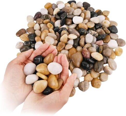 WHANLEY L&Q 10 LB Decorative Stones(0.8-1.4 Inches) Polished Pebbles,Rocks for Plants,Landscaping Stones,Vase Filler,Aquarium Gravel,River Rock,Pebbles for Indoor,Rocks,Fish Tank Gravel in Saudi Arabia