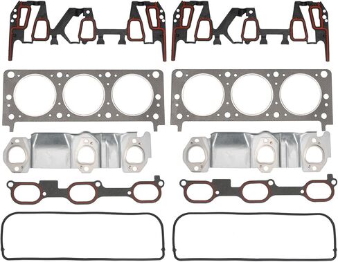 مجموعة حشية الرأس، مجموعة حشية رأس أسطوانة المحرك مناسبة لـ C1500/C2500/C3500/K1500/K2500/K3500 1988-1995 5.7L، R10/V10/V20/R1500/V1500/V2500 1987 5.7L حشية OEM HS 7733 PT-15 in Kuwait