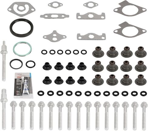 مجموعة حشية الرأس، مجموعة حشية رأس أسطوانة المحرك مناسبة لـ C1500/C2500/C3500/K1500/K2500/K3500 1988-1995 5.7L، R10/V10/V20/R1500/V1500/V2500 1987 5.7L حشية OEM HS 7733 PT-15 in Kuwait