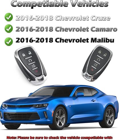 Smart Key for Chevrolet Blazer 2019-2025, Alliskeys 4-Buttons Proximity Remote Control Key Fob Replacement for Chevy Blazer Traverse Trailblazer Bolt EV 2018-2025 HYA4EA HYQ4ES in Saudi Arabia