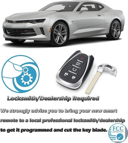Smart Key for Chevrolet Blazer 2019-2025, Alliskeys 4-Buttons Proximity Remote Control Key Fob Replacement for Chevy Blazer Traverse Trailblazer Bolt EV 2018-2025 HYA4EA HYQ4ES in Saudi Arabia