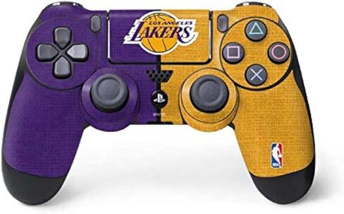 ألعاب Skinit Scenit Gaming متوفرة مع وحدة تحكم PS4 - NBA Los Angeles Lakers Canvas Design in Saudi Arabia