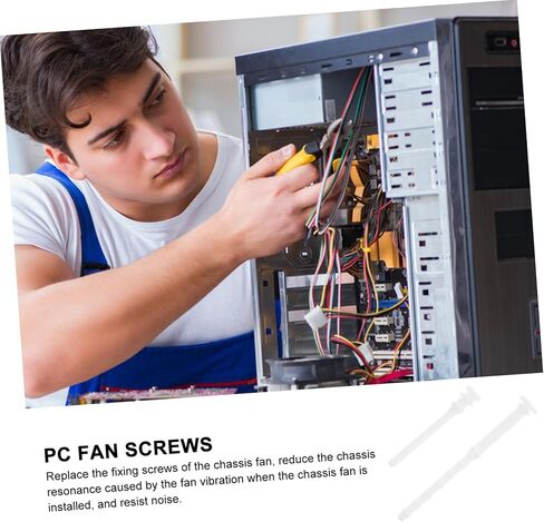 100pcs Computer Case Fan Mounting Screws Noise-reducing Dampers for Pc Cooling Versions Included Easy Installation for Builds in Kuwait