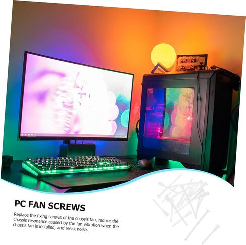 100pcs Computer Case Fan Mounting Screws Noise-reducing Dampers for Pc Cooling Versions Included Easy Installation for Builds in Kuwait