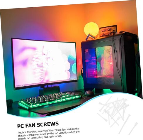 100pcs Computer Case Fan Mounting Screws Noise-reducing Dampers for Pc Cooling Versions Included Easy Installation for Builds in Saudi Arabia