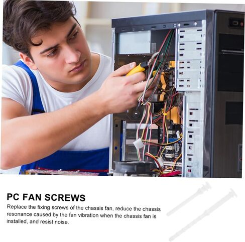 100pcs Computer Case Fan Mounting Screws Noise-reducing Dampers for Pc Cooling Versions Included Easy Installation for Builds in Saudi Arabia