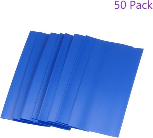 DMiotech 50 قطعة 23 مم مسطحة 53 مم أكمام البطارية PVC يلتف أنابيب الانكماش الحراري لبطارية AA باللون الأبيض in Saudi Arabia