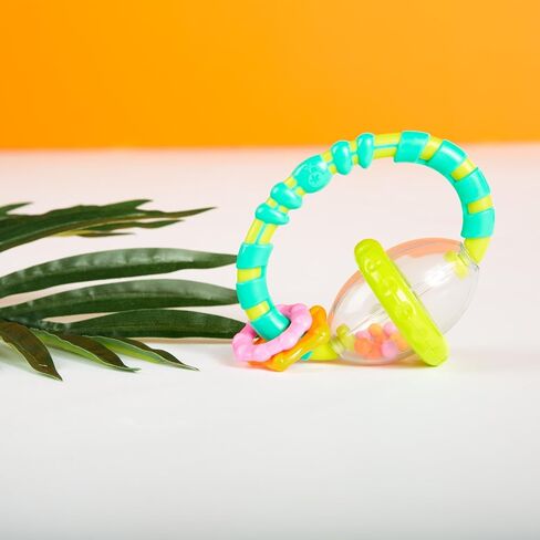 Bright Starts Grab & Spin Baby Rattle & BPA-Free Teether Toy, Ages 3 Months+ in Kuwait