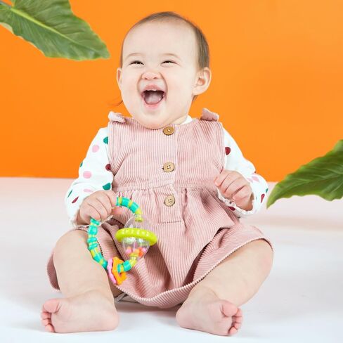 Bright Starts Grab & Spin Baby Rattle & BPA-Free Teether Toy, Ages 3 Months+ in Kuwait