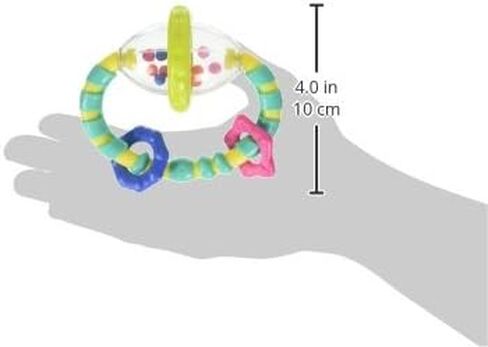 Bright Starts Grab & Spin Baby Rattle & BPA-Free Teether Toy, Ages 3 Months+ in Kuwait