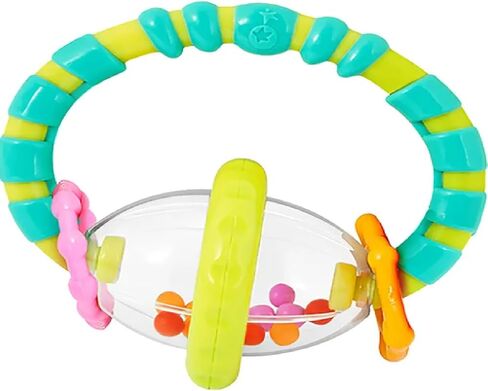 Bright Starts Grab & Spin Baby Rattle & BPA-Free Teether Toy, Ages 3 Months+ in Kuwait