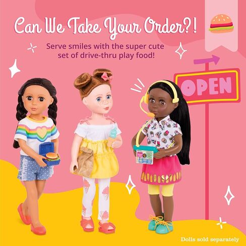 Glitter Girls – GG Picnic Set – Picnic Basket, Retro Radio, & Play Food Items – 14-inch Doll Accessories for Kids Ages 3 and Up – Children’s Toys in Kuwait