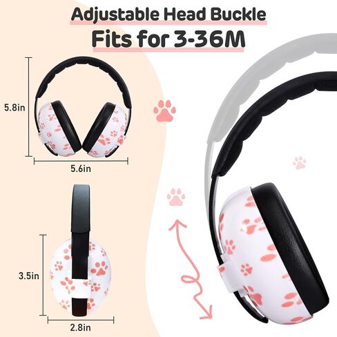 KINGKIDS Noise Cancelling Headphones for Kids Baby Ear Protection Infant Hearing Earmuffs for Toddler Sleep Age 3-36+ Months in Saudi Arabia