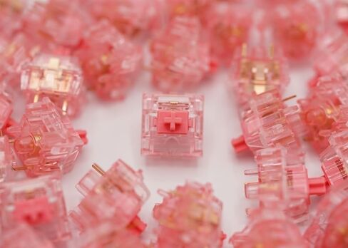 مفتاح KTT Strawberry V2 ، 5pin وردي خطي مفتاح مسبقًا مسبقًا للوحة المفاتيح الميكانيكية (الحجم: 70pcs) in Kuwait