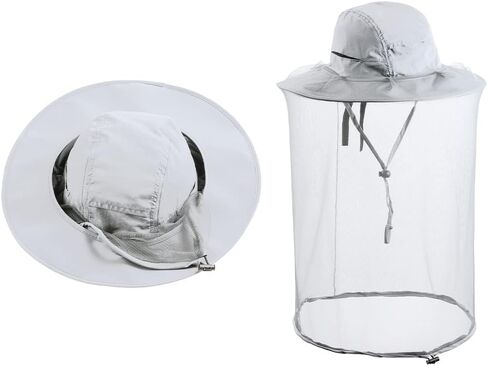 Bee Keeping Beekeeper Veil hat gnats Insect Bug Mosquito Fishing Gardening Cap with Head net Netting mesh Hood for Men Women in Saudi Arabia