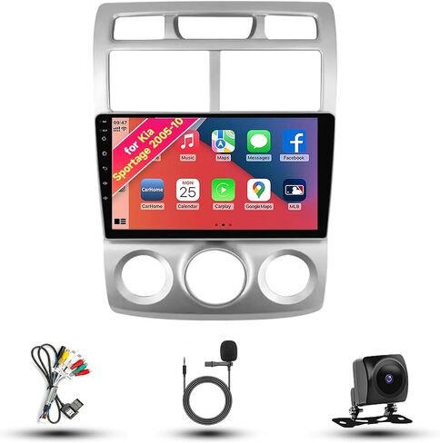 ستيريو راديو Car لـ Kia Sportage 2005-2010 Manual AC ، Android 13 ، 9 "IPS Touch Screen Upgrade Kit مع Car-Play و Android Auto ، GPS Navigation DSP SWC 5G WiFi Camera (8Core 8+256GB) in Kuwait