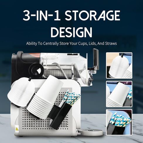 لآلة Ninja Slushie FS301/FS300-حامل ملحق 3-في 1 مثبت على جانب الأغطية ، القش | الإعداد الفوري للحانات المنزلية والحفلات in Kuwait