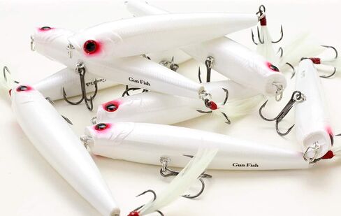 LUCKY CRAFT Gunfish 95 Top Water Bass Fishing Lures, 4" Floating Lure with Cupped Mouth, Freshwater Trout and Bass Lures Fishing Gear, Accessories for Tackle Box in Saudi Arabia