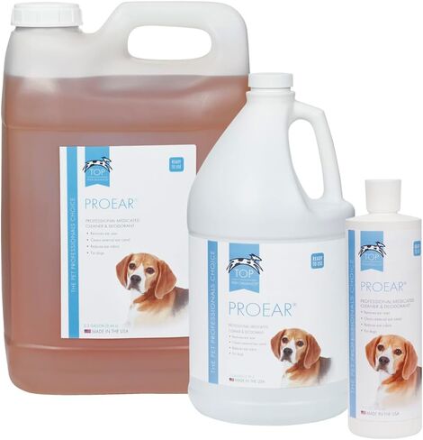 Top Performance Professional ProEar Medicated Pet Dog Cat Ear Cleaner Cleans & Reduces Odors(16 Ounce Bottle) in Kuwait