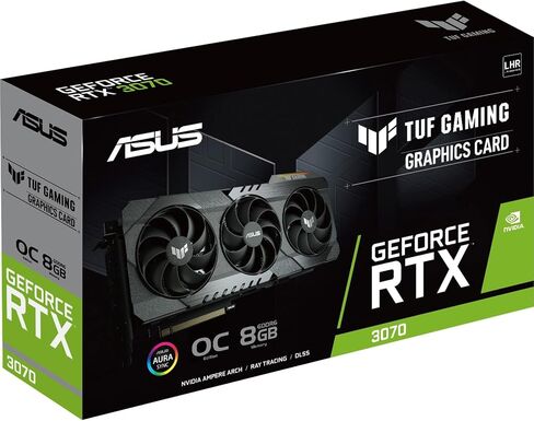 ASUS TUF Gaming NVIDIA GEFORCE RTX 3070 V2 OC الإصدار بطاقة (PCIE 4.0 ، 8GB GDDR6 ، LHR ، HDMI 2.1 ، DisplayPort 1.4a ، محامل الكرة المزدوجة ، شهادة من الدرجة العسكرية ، GPU tweak II) (متجددة) in Kuwait
